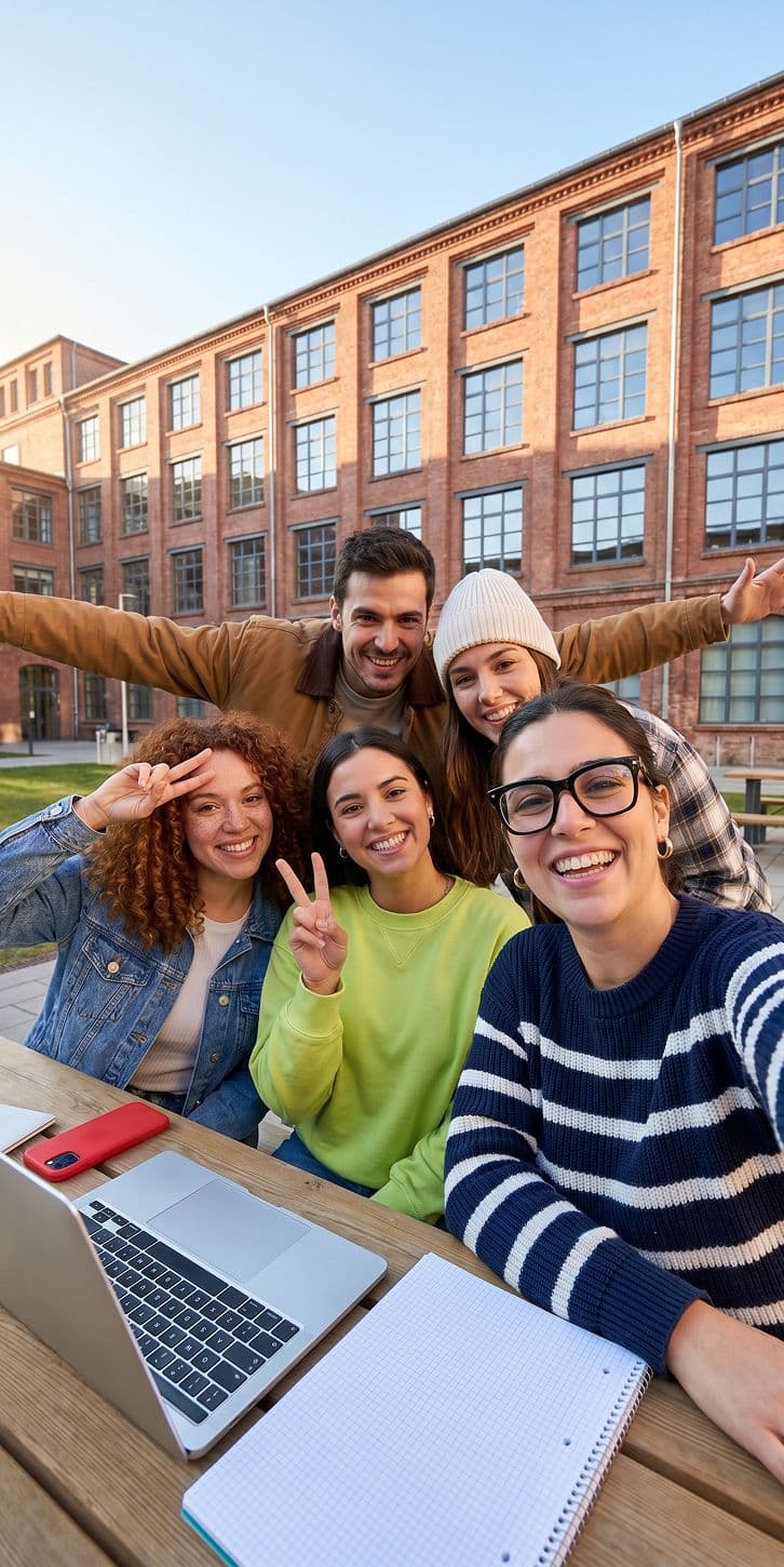 Students on campus